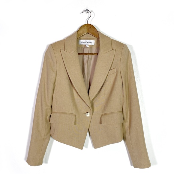 Veronica Beard Hosanna Herringbone Cutaway Dickey Jacket - Picture 3 of 10